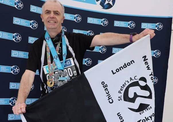Dwyer O'Connor who has completed six Major Marathons and raised £28k for the Southern Area Hospice