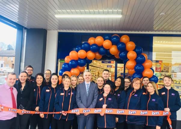 At the opening of the new B&M store in Lurgan.