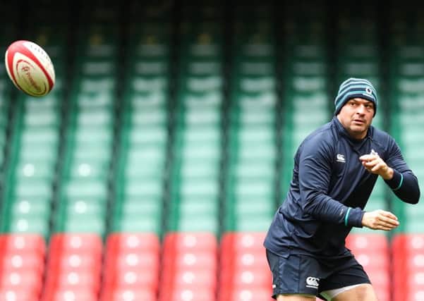 Ireland captain Rory Best during captain's run in Cardiff on Friday
