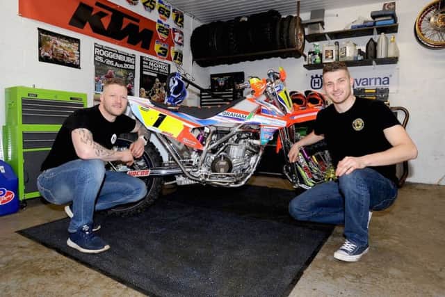 Gary Moulds and Steve Kirwin glad to get track time in England.