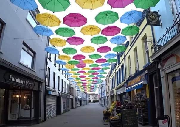 West Street in Carrickfergus had an eye-catching splash of colour