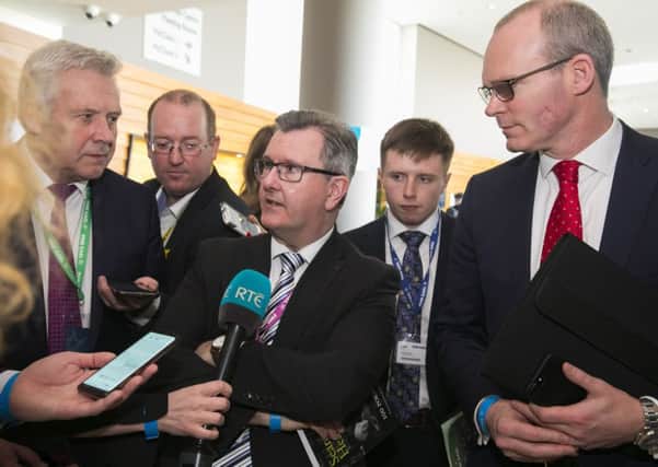 DUP MP Sir Jeffrey Donaldson at the Fine Gael National Conference in Wexford. Photo: Patrick Browne/Fine Gael /PA Wire