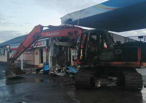 Detectives are investigating after theives used a digger to steal an ATM machine from a filling station on the Dromore Road in Irvinestown at around 4.05am on Sunday 24th March, 2019.
