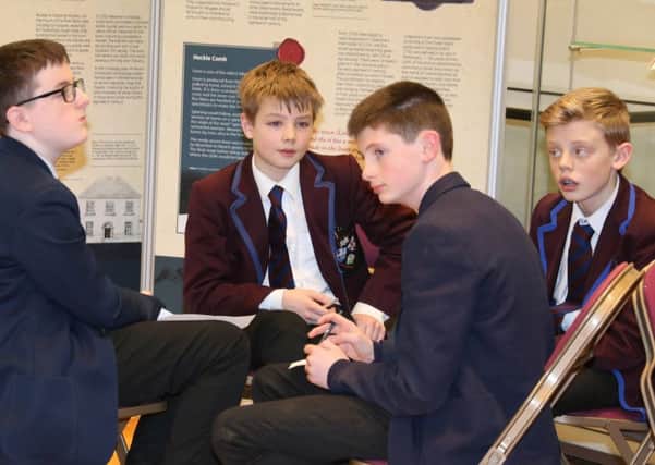 Year 9 pupils pictured at the Smart World Shared Education workshop in Ballymoney Town Hall, organised by Building Communities Resource Centre and Causeway Coast and Glens Borough Council.