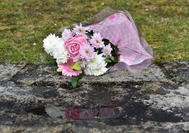 Flowers left at the Greenvale Hotel in Cookstown