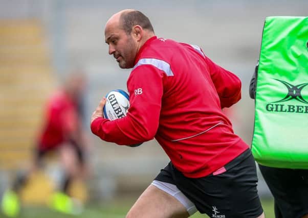 Rory Best
 during Ulster squad training session