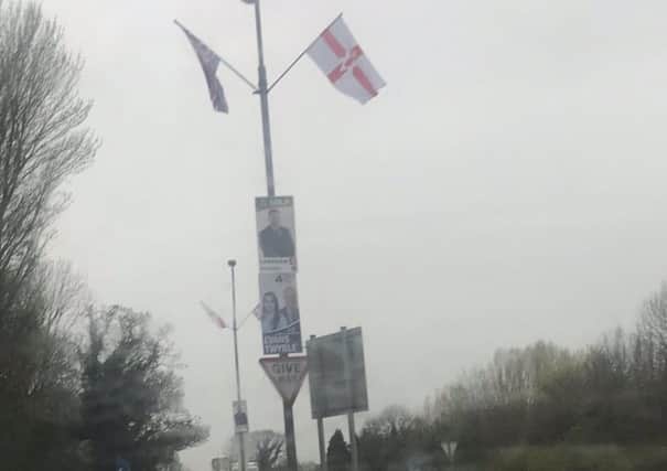 'Disappointment' as flags erected on the roundabout leading to Craigavon Area Hospital