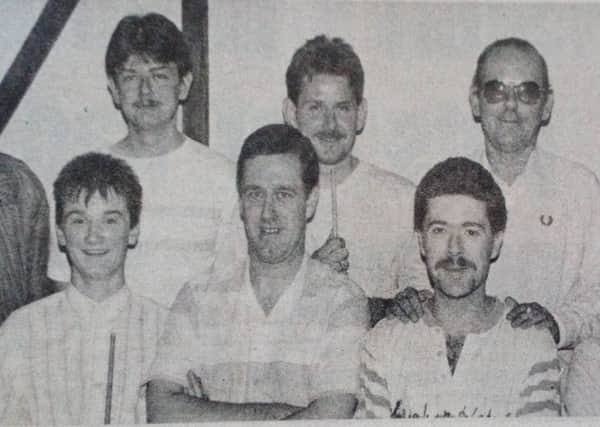 Smirnoff Larne and District Pool League Team, Doras. 1989