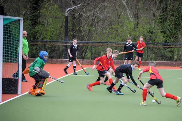 Action from the Bannister Bowl final.
