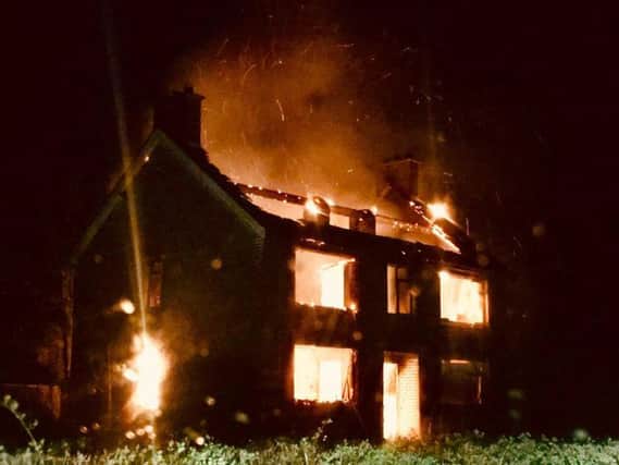Burning house in Swatragh.