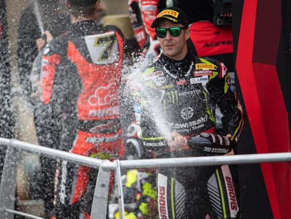 Jonathan Rea finished as the runner-up in all three races at Aragon in Spain.