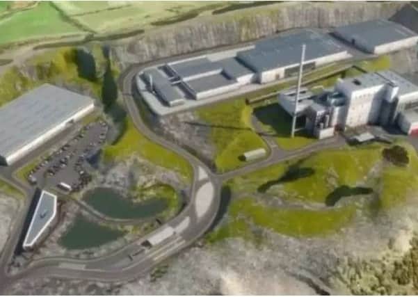 An artist's impression of the waste treatment plant.