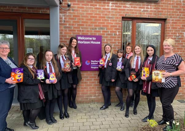 The pupils delivered the Easter eggs to the NI Children's Hospice.