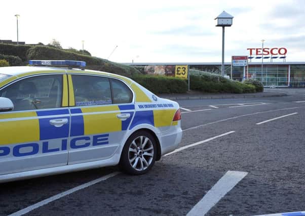 Police recovered two ATMs after they were removed from a supermarket on Larne Link Road in Ballymena