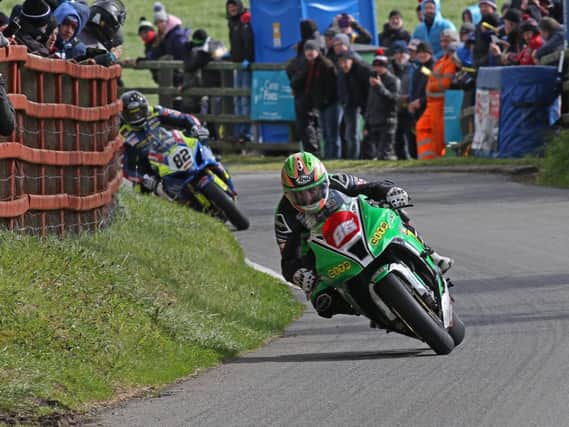 Derek McGee on his way to victory in the KDM Hire Cookstown 100 Superbike race on Saturday. Picture: Pacemaker Press.
