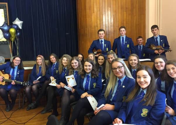 Students who led the music and singing at the Loreto College Year 14 Leavers Mass.