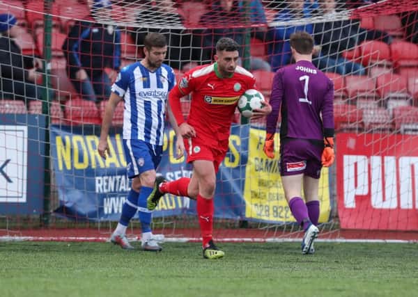 Joe Gormley was on target for Cliftonville against Coleraine