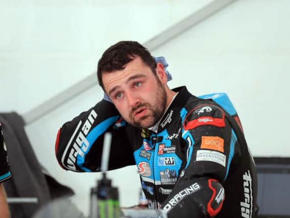 Ballymoney man Michael Dunlop is understood to have sustained a wrist injury during testing.