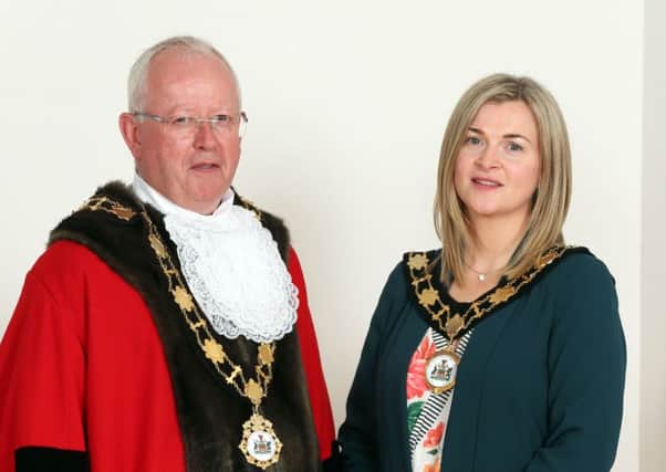 Mayor of Antrim and Newtownabbey, Ald John Smyth and Deputy Mayor, Cllr Anne Marie Logue.