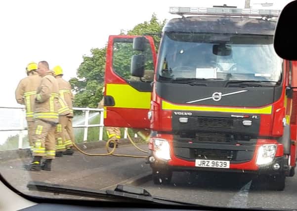 Fire fighters attended a blaze at Coast Road outside Larne.