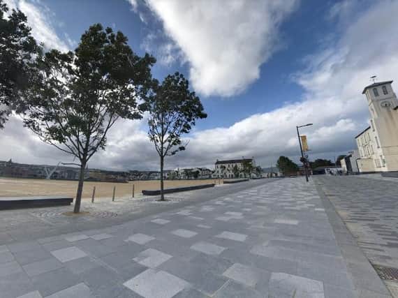 The alleged incidents occurred outside a music festivalin the area of Ebrington Square. Pic: Google