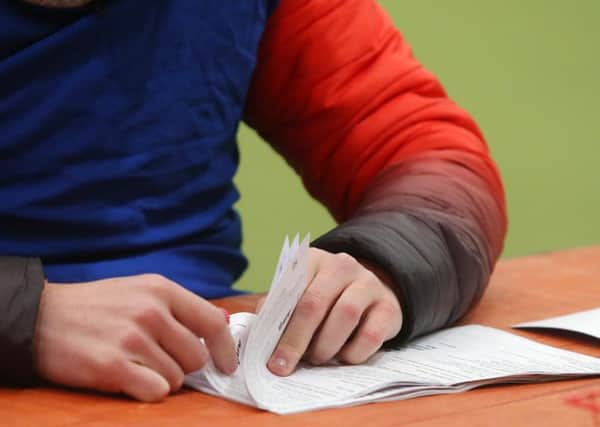 Counting at Meadowbank Leisure Centre in Magherafelt today. 

Picture by Jonathan Porter/PressEye