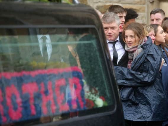 The funeral of Morgan Barnard (17) who, along with Lauren Bullock (17) and Conor Currie (16) tragically died at the Greenvale Hotel in March. (Photo: Presseye)