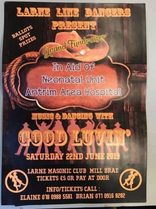 Larne Line Dancers are holding a fundraising event in aid of Neonatal Unit, Antrim Area Hospital.