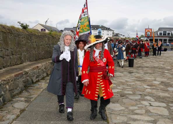 The Royal Landing takes place at Carrickfergus Castle. Pictures Matt Mackey / Press Eye.