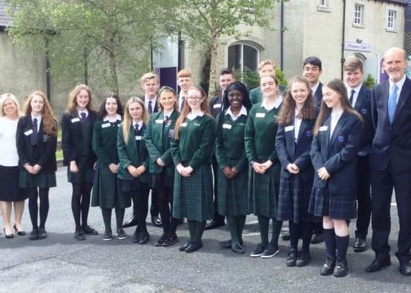 New-Bridge staff and pupils pictured at Glencree