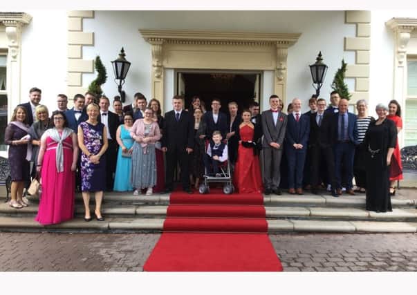 Pupils and staff from Sandelford School who attended the school formal in Galgorm resort.