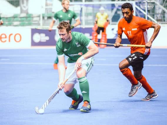 John Jackson in action today at the FIH Series Finals in Le Touquet, against Egypt