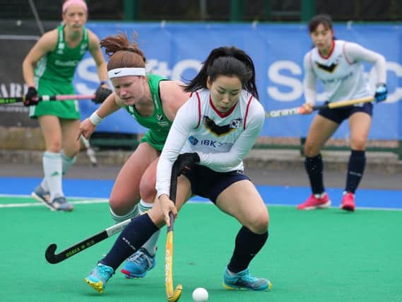 Ireland's Shirley McCay in action against Korea at Banbridge