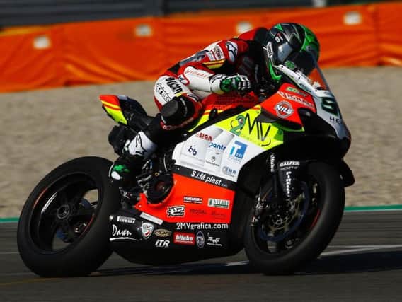 Team Go Eleven Ducati rider Eugene Laverty was injured in a crash at Imola in Italy.