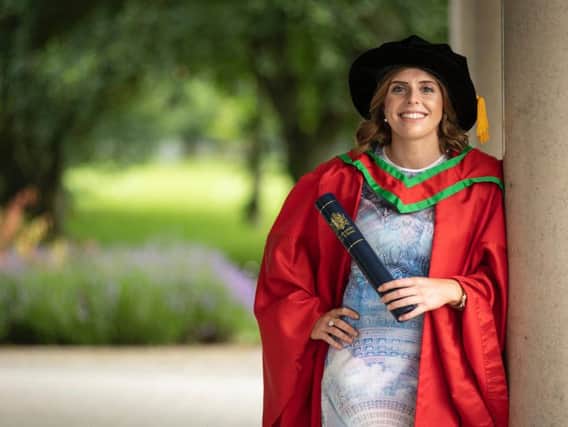Katie Mullan who received the honorary degree of Doctor of Science (DSc) for outstanding services as captain of the Ireland ladies hockey team.