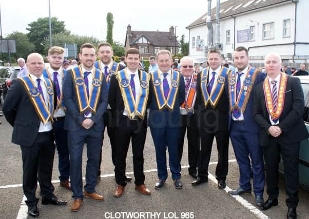 Members of Clothworthy LOL 965 who took part in the Antrim Mini Twelfth. (pics kindly submitted).