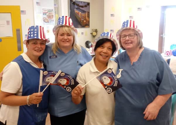 Staff at Knockagh Rise Nursing Home got into the spirit of Independence Day.