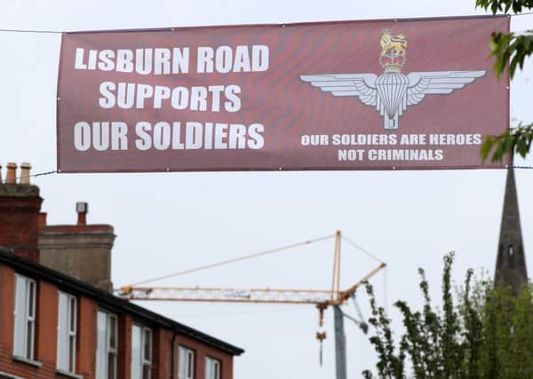 A Soldier Support Banner on the Lisburn Road in Belfast.