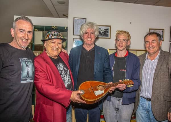 Mr McGinalagh {Curator} Joseph Cohen, Donal Gallagher, Eoin Gallagher and Shane Toolan {Chairman of the Museum}. Pic by Keery Irvine.