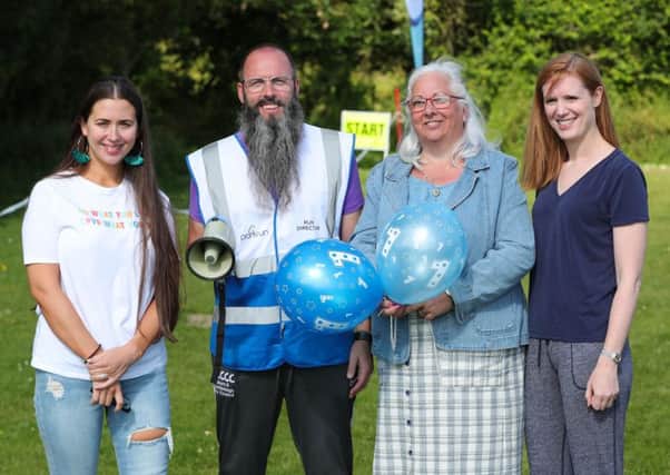 Pictured at the First Birthday Celebrations of the Lough Moss junior parkrun is the Vice Chair of the Leisure and Community Development Committee, Councillor Hazel Legge along with Councillor Sorcha Eastwood, Councillor Michelle Guy and the councils Sports Development Officer, Faron Morrison.