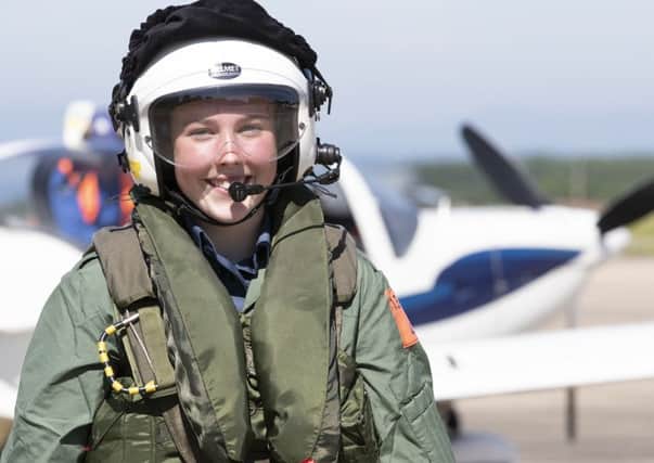 At a flying experience day for RAF Cadets held at FS Adergrove.