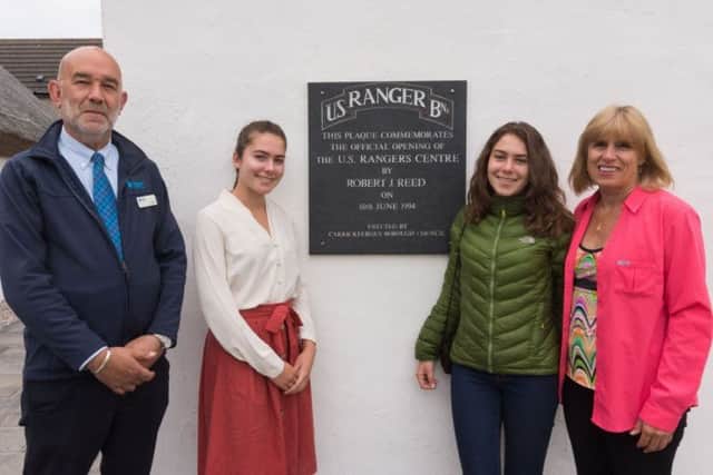 Graham Walton welcomed Cynthia Reed and her two nieces Alicia and Isabella Buchner to the US Rangers Centre.