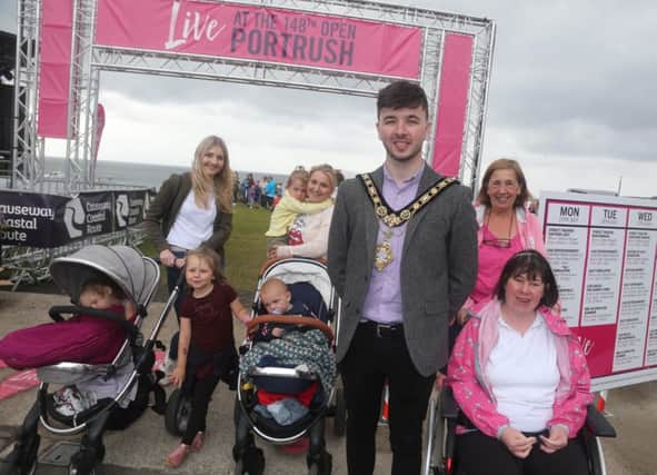 Mayor Sean Bateson at the Live at The 148th Open held in Portrush
