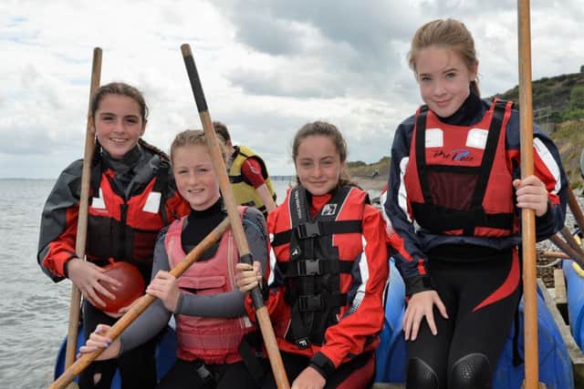 Enjoying the fun at a previous raft race at Whitehead. INCT 34-005-PSB