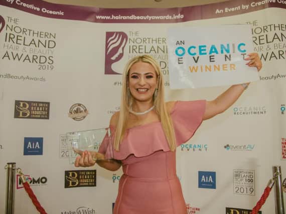 Claire McKittrick, owner of The Barbers Den, Lisburn, has won Mens Stylist of the Year at the recent Northern Ireland Hair and Beauty Awards