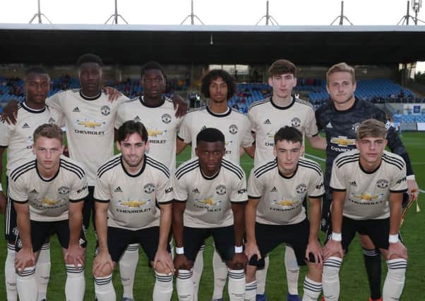 PressEye-Northern Ireland- 29th July  2019-Picture by Brian Little/PressEye
Manchester United U23  team in the challenge match  of the STATSports SuperCupNI , at Ballymena Showgrounds .
Picture by Brian Little/PressEye