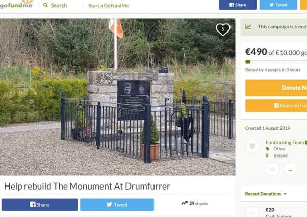 Fundraising has started in an effort to rebuild a memorial to Loughgall IRA men