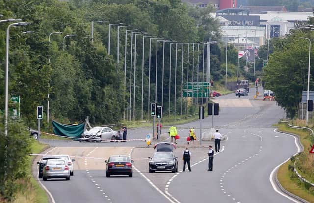 Press Eye Northern Ireland -4th August 2019
The scene on Northway in Portadown where a RTC happened on Sunday afternoon.
Picture by Jonathan Porter/PressEye