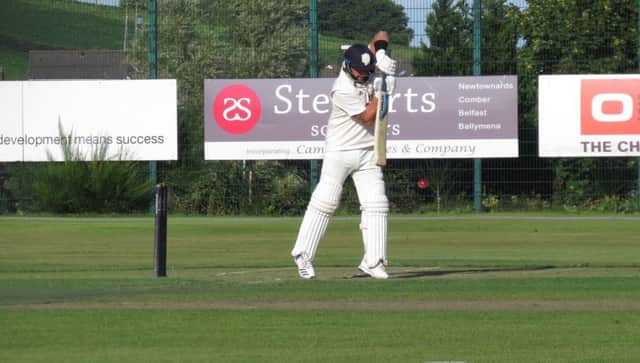 Darren Stevens there batting for Lisburn against North Down on Saturday.