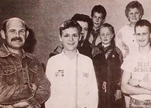 Members of Ballykeel Youth Club Pool Team and Ballykeel Residents Association Community Team at their Civic Week pool competition.
1989